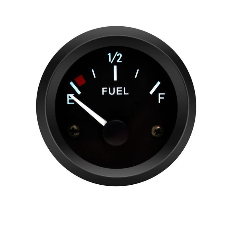 12V 52mm Waterproof Universal Car Fuel Gauge Fuel Level Gauge With White LED Light Black Rim Automotive Gauges For Car Boat