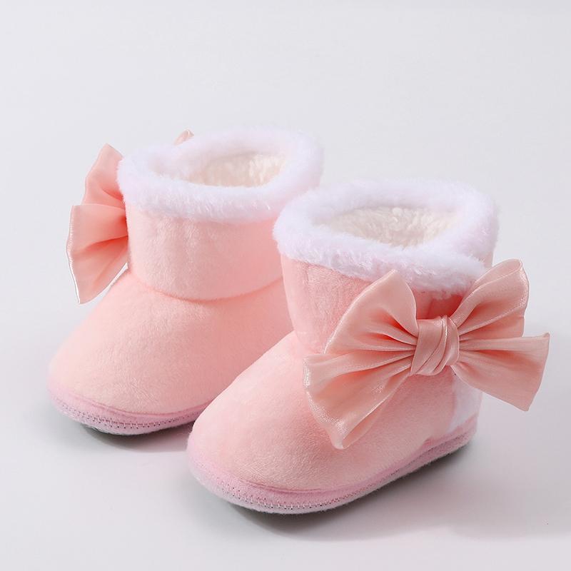 Dětské kojenecké ploché teplé sněhule Zimní plyšové boty