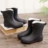 Outdoor Non-slip Fishing Rain Boots New Men's Fashion Mid-calf PVC Rain Boots Short Barrel Medium Barrel Waterproof Rain Boots