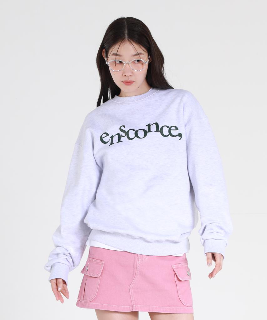 ESN Ensconce Graphic Oversized Sweatshirt White Melange