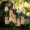 Cat Memorial Wind Chime Feng Shui Decor Retro Decorative Hanging Ornament Wind Bell for Patio Farmhouse Room Window Balcony