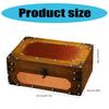 Vintage Wooden Keepsakes Chest with Lock Mechanism Antique Jewelry Storage Box Lockable Small Accessories Container