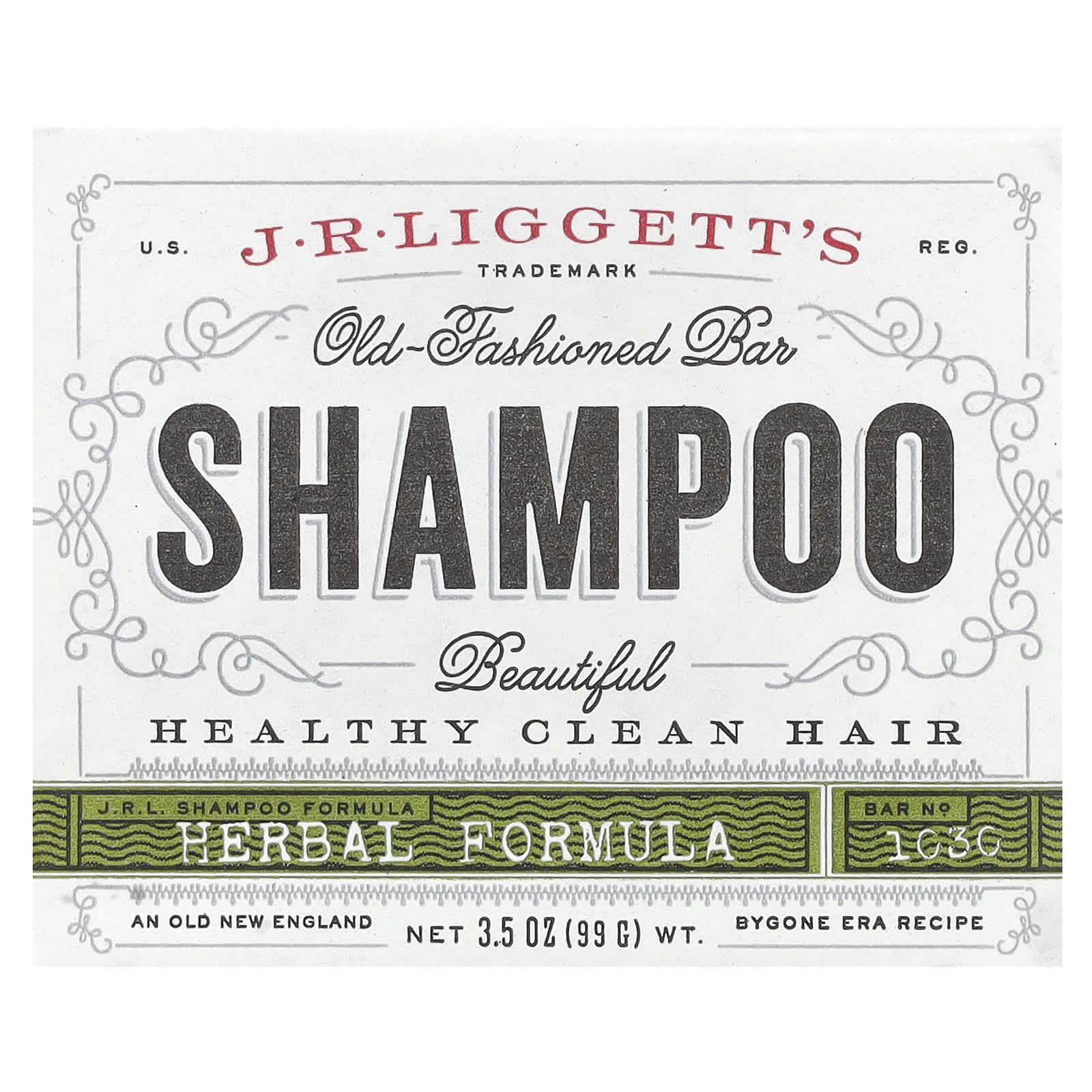 

J.R. Liggett S, Traditional Shampoo Bar, Herbal Formula, 99G(3.5Oz)