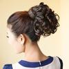 Synthetic Short Wavy Curly Clip In Ponytail Extensions Wrap Around Ponytail Wig For Women Daily Use