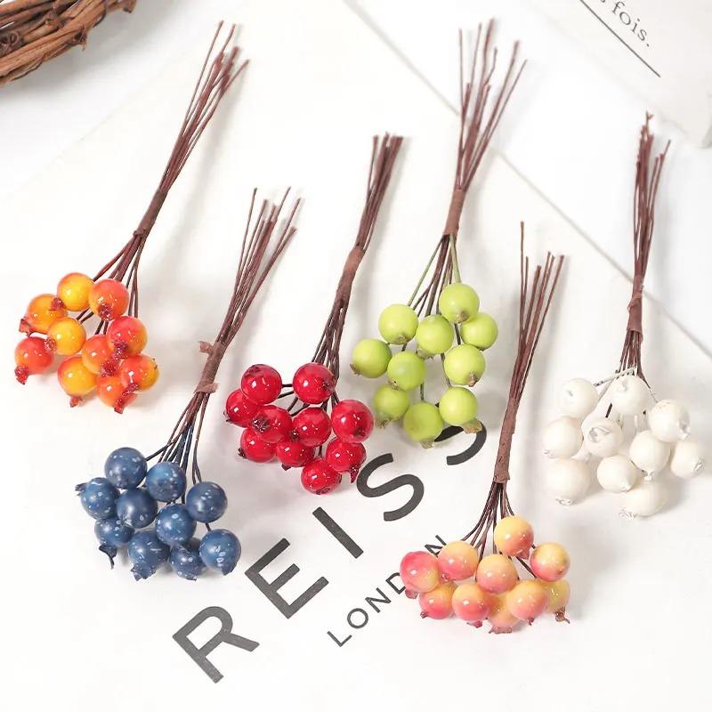 1/3Pcs Blueberry Foam Christmas Berry Bouquet Artificial Flower DIY Wreath Decoration for Home Wedding Decoration Candy Box Gift