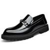 Large size men's shoes casual leather shoes men's spring new leather lazy one pedal breathable