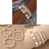 Bohemian Fashion Elegant Pearl Beaded Bracelet Set For Women Gift Jewelry