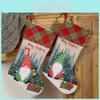 Charming Printed Burlap Rudolph Christmas Stockings Perfect For Christmas Gifts
