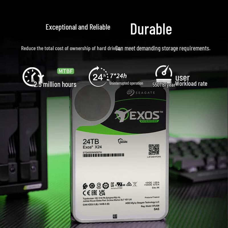 Seagate Exos X24 24TB Enterprise SATA Hard Drive