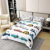 Cartoon Car Three-piece Quilt Cover 3D Digital Printing Bedding Set Children's Bed Cover