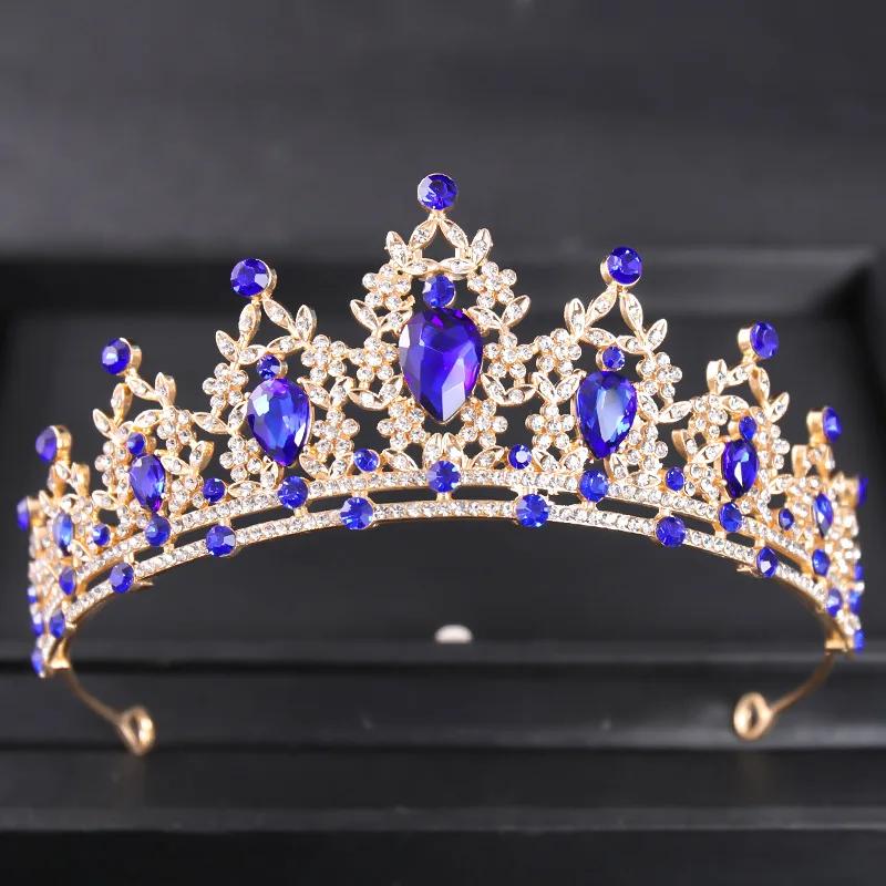 Барокко Винтажные Хрустальные Стразы Короны с Гребнем Диадемы Повязки на Голову для Женщин Невесты Свадебные Аксессуары для Волос Украшения