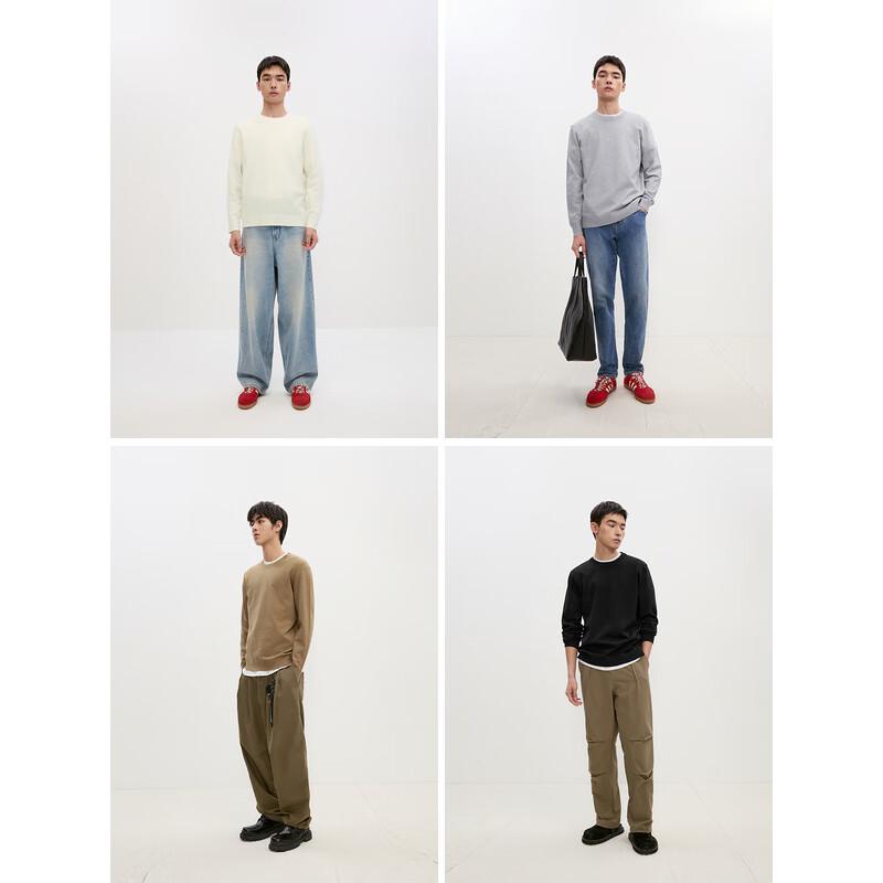 GXG Men's 2024 Autumn Round Neck Knit Sweater