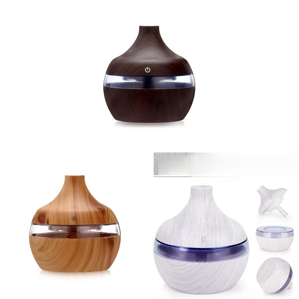 Holzmaserung USB-Luftbefeuchter mit Nachtlicht-Diffusor für den Heimgebrauch und Aromatherapie