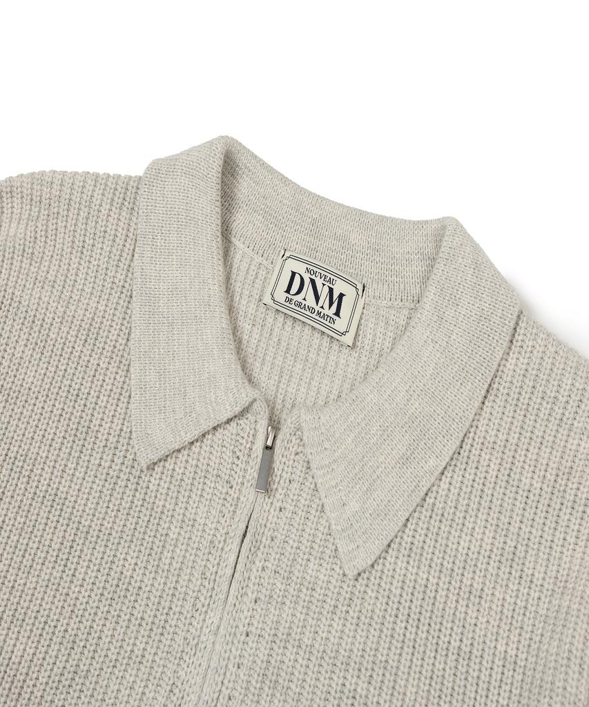 DE GRAND MATIN Zip-Up Collar Knitwear_Light Gray