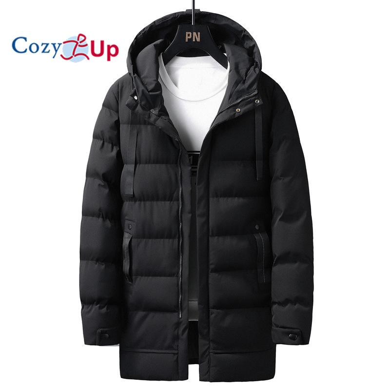 Cozy Up Men's Winter Hooded Coat Waterproof Warm Long Puffer Jacket Parka
