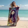 Personalized Love moon back. Beach Towel Microfiber Beach Towel Thin Absorbent for Beach Swimming Yoga Bath Sports. 0910311