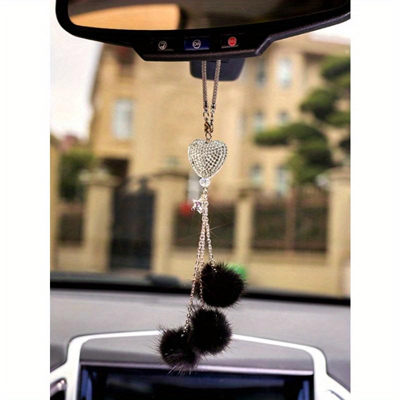 

Украшение для зеркала заднего вида - Подвеска в форме сердца с бриллиантами one-size чёрный