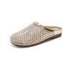 Fashion 2025 Summer New Flat Fashion Woven Cutout Sandals Women's Casual Baotou Soft Sole Roman Shoes