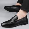 Fashion Italian Style Mens Handcrafted Loafers Genuine Leather Slip on Flats Comfortable Driving Shoes Non-Slip Sole Male Business Shoes