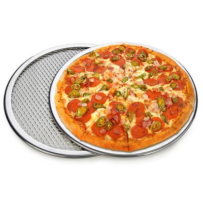 4 Stück 12 Zoll Pizzaform 30*30*0,3cm Hochleistungs-Aluminium Pizza Backblech mit Diamantgitter Backwerkzeuge Geschirr Küchenteile