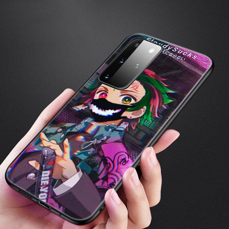 

Чехол аниме Demon Slayer tanjiro для Samsung Galaxy S20 S21 FE S10 Lite Note 20 10 Lite S8 S9 + S10E S10 Plus Ultra Black Cover Samsung Note 20Ultra