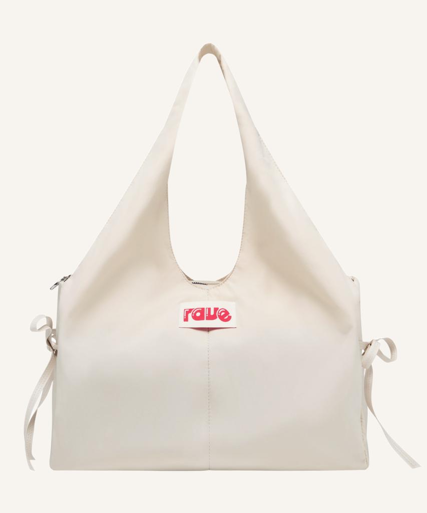 Loveravelive 4 Pocket Ribbon Shoulder Bob Bag (Ivory)