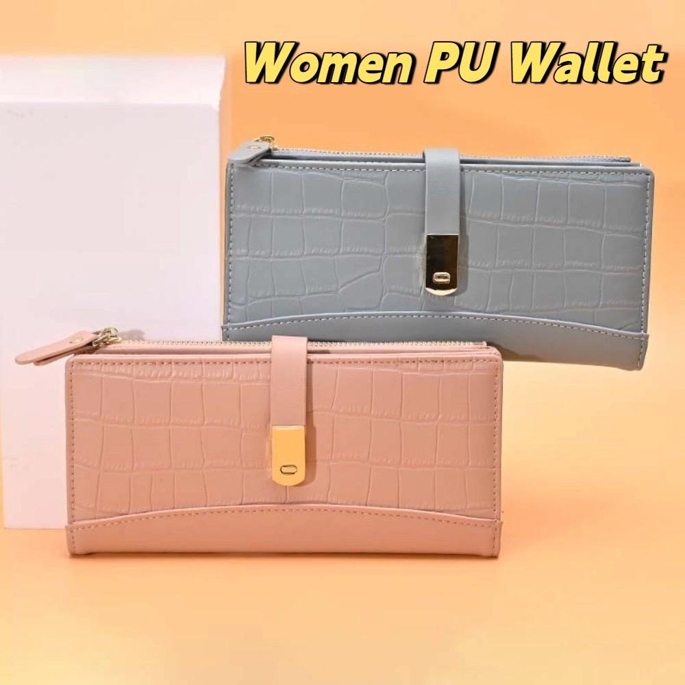 Large Capacity Women Purse Wallets PU Leather Money Bag Portable PU Coin Purse  Shopping