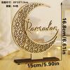 Eid Mubarak Wooden Moon Ornaments Black Ramadan Kareem muslim decor Happy Ramadan Table decorations Islamic Festival Decoration