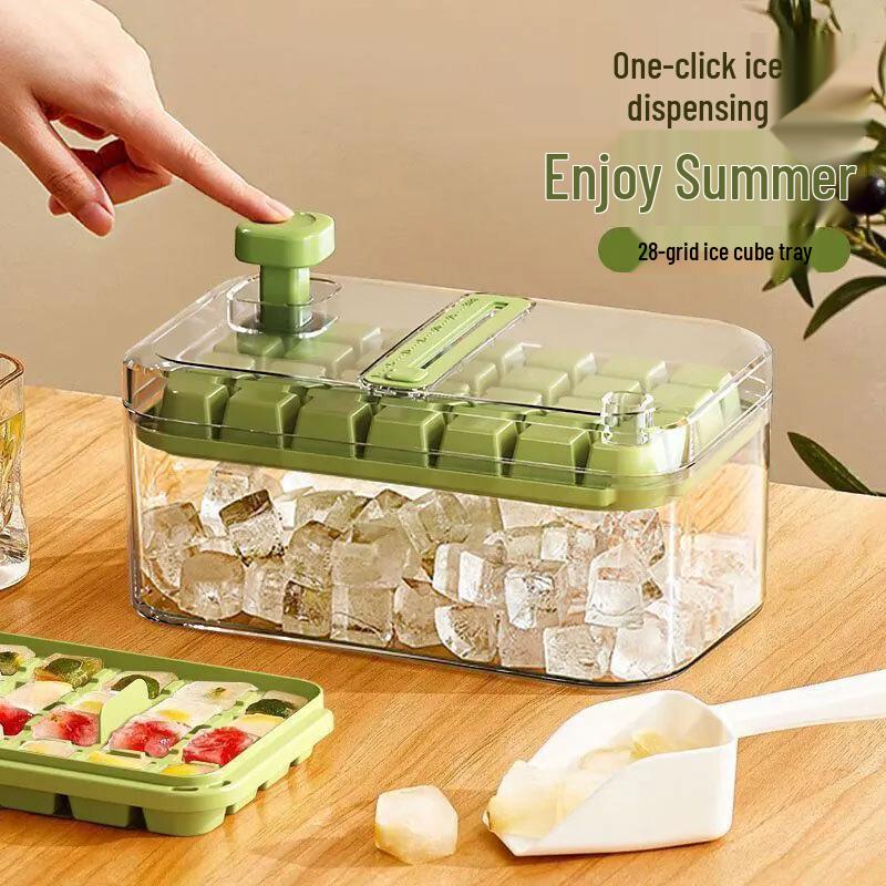 Ice Cube Maker Set with Storage Box & Scoop