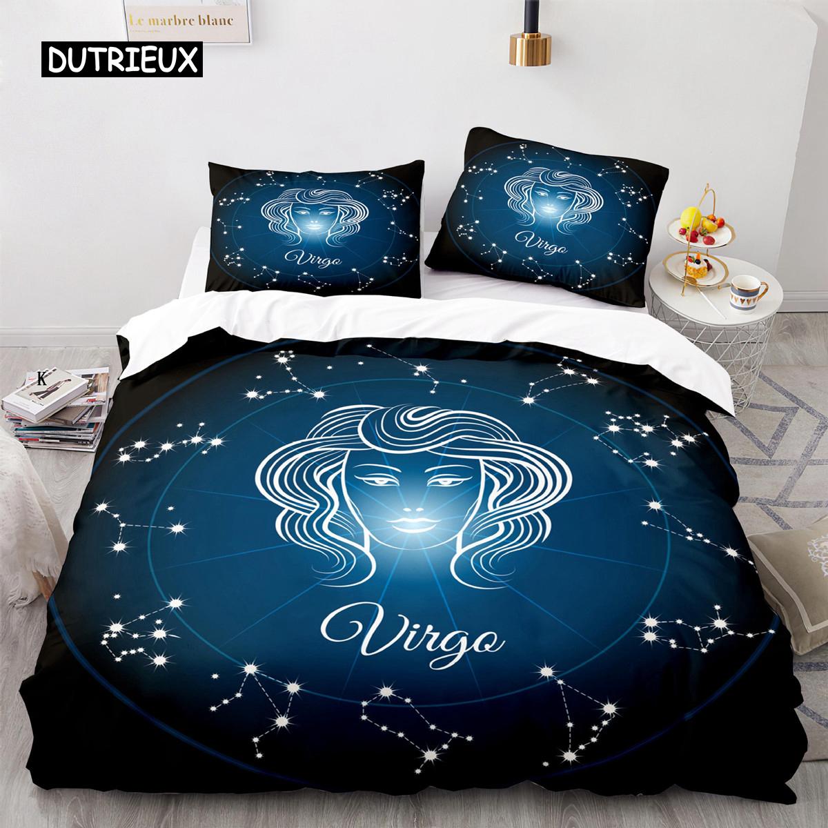 

Комплект постельного белья Constellation Aries Galaxy Theme 2/3 шт. Комплект постельного белья King Size Полиэстеровый пододеяльник для любителя Constellation EU single(135x200cm)