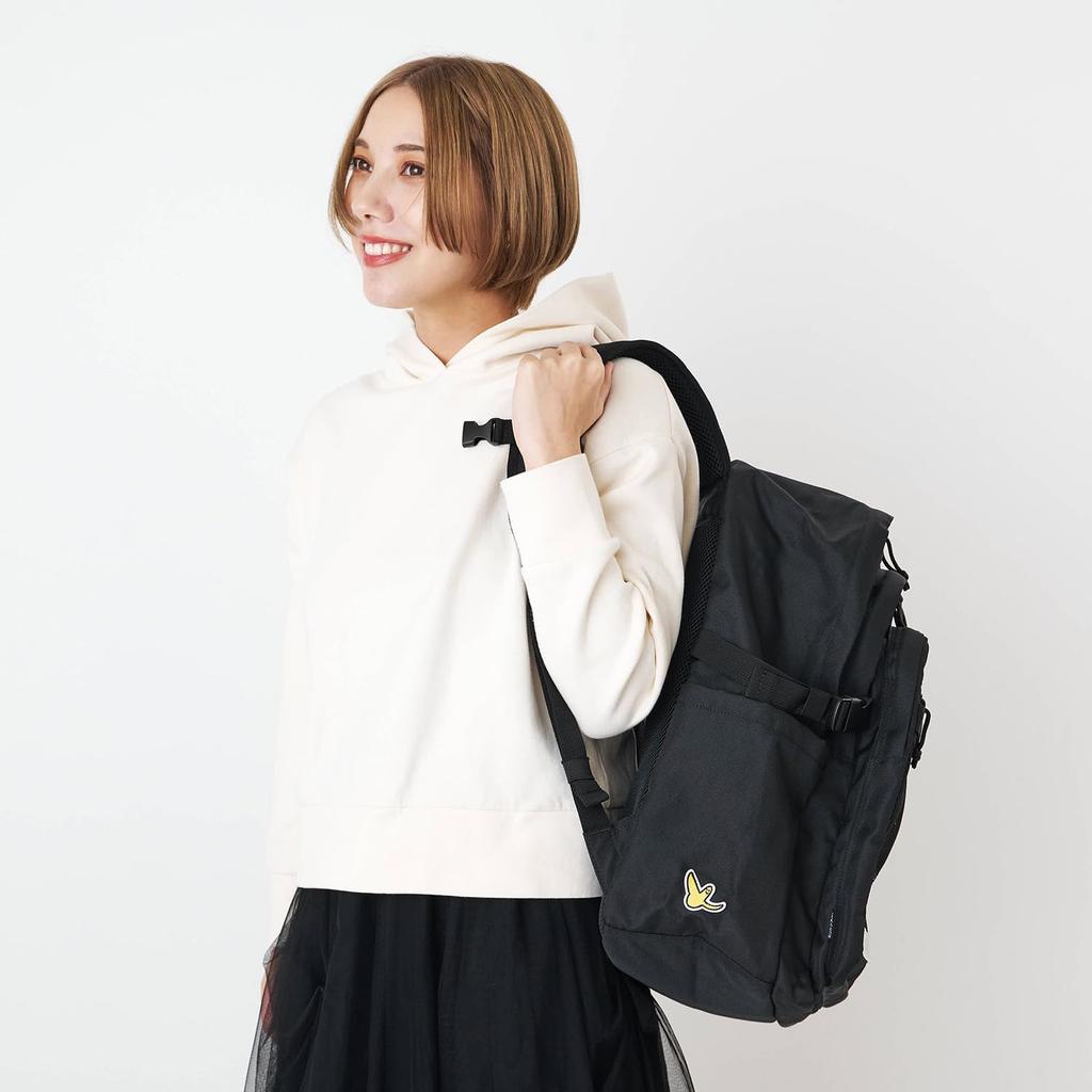 Mark Gonzales Backpack, Men's and Women's, 30L Large Capacity, A4 Size, Lightweight, 2H9-64193, BlackWhite