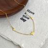 18K Gold Plated S925 Sterling Silver Triple Heart Necklace: Elegant Clavicle Chain In Cool, Simple Style