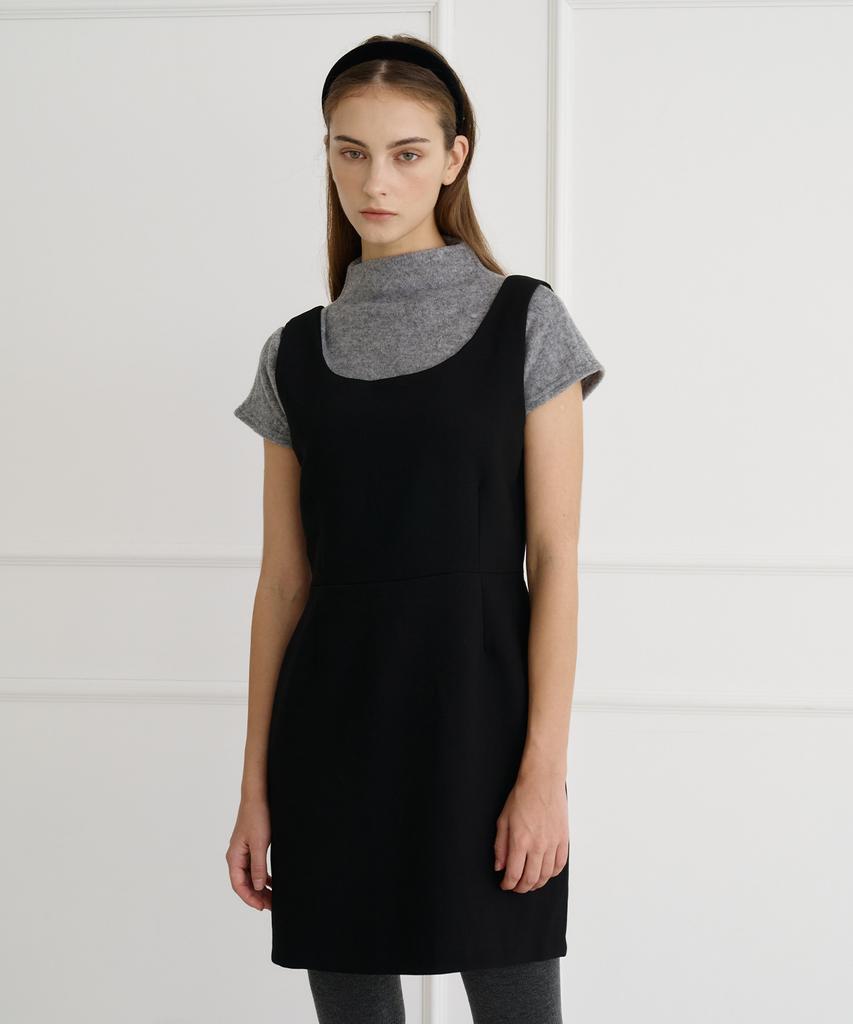 BIBYSEOB Sleeveless Mini Dress Black [T44]