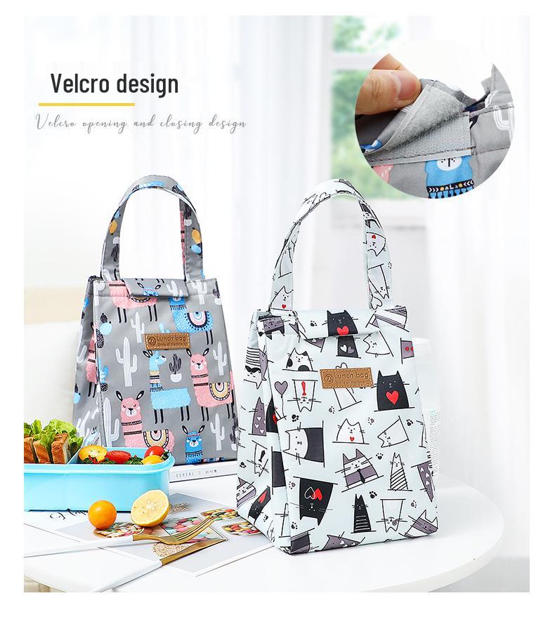 Japanese Fashion Insulated Bento Lunch Bag - Portable and Stylish for Students