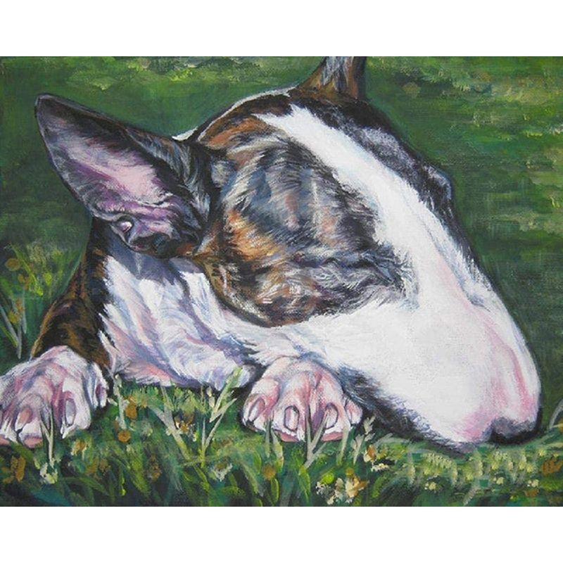 5D DIY Diamond Painting Animal Dog Full Round Diamond Embroidery Rhinestone Picture Mosaic 40x50cm Home Decor Gift