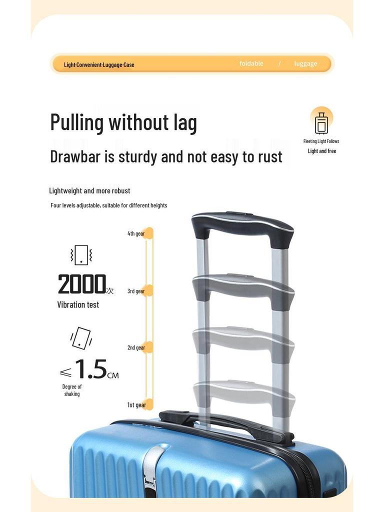 16" Rolling Suitcase with Universal Wheels for Business Travel - Suitable for Men, Women, and Students, Carry-On Approved