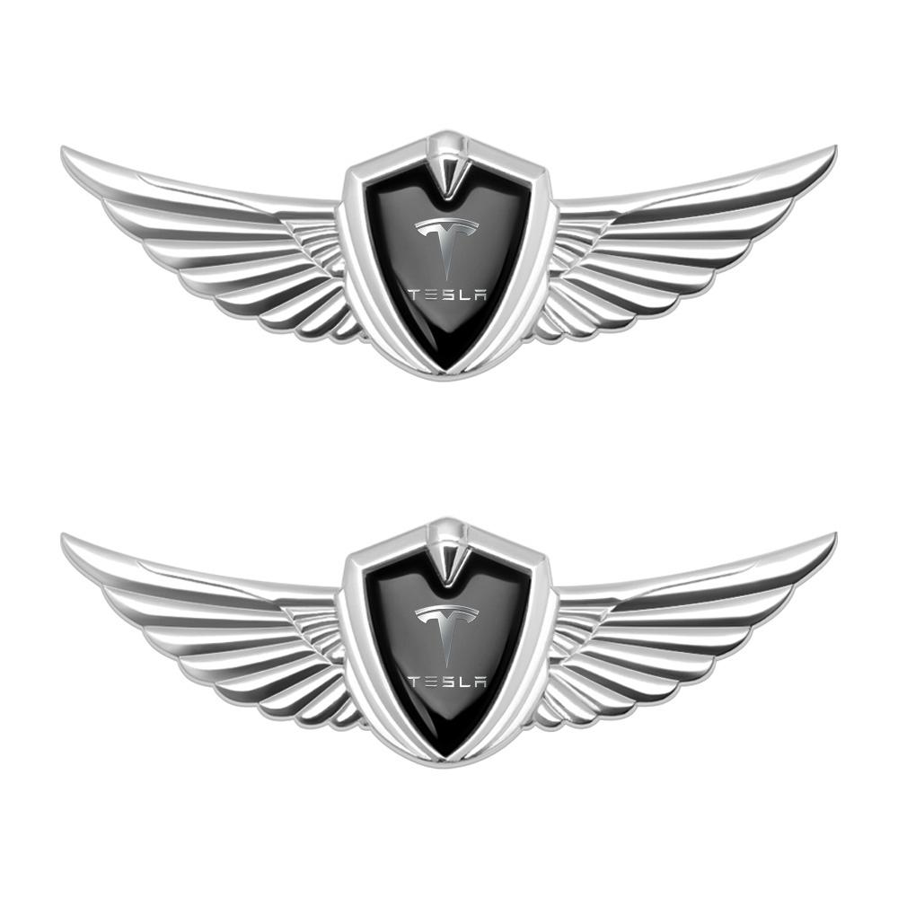 ICTB3 For Tesla Model 3 Model S X Model Y Roadster SpaceX Cybertruck Car Styling Side Body Car Wings Badge Fender Stickers Decal
