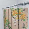 Badvorhänge Floral Duschvorhang Wasserdicht Badezimmer Dekor Set Cartoon Bunte Vögel Blätter 3D Gedruckt Waschbar Sondergröße