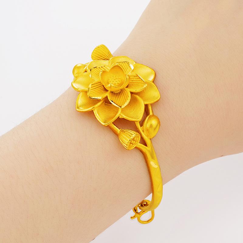 New Multi-layered Petal Flower Lotus Grand Opening Jewelry Bracelet