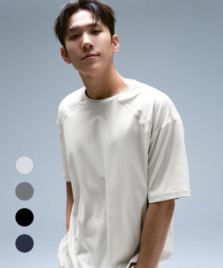 DRAW FIT [Hans X Drawfit] Active Line Half T-Shirt [4 Colors]