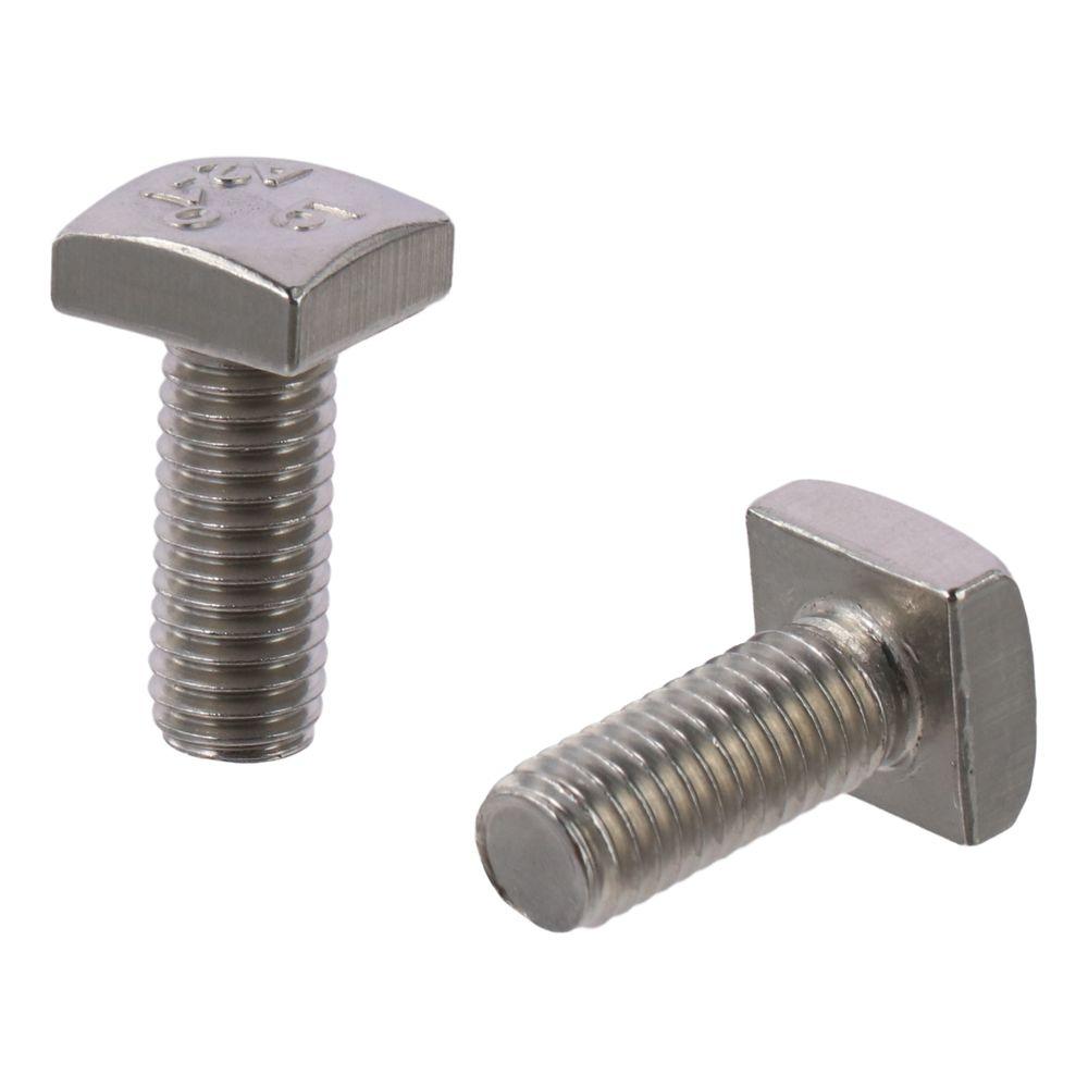 2pcs M8 X 20mm / M8 X 0.79" Square Head Bolt 304 Stainless Steel Fully Thread Machine Screws