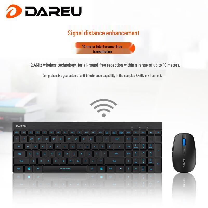 Dareu LK189 2.4G Wireless Office Keyboard Mouse Combo