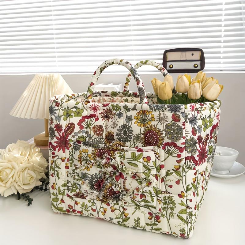High Quality1pc Korean Style Contemporary Fabric Storage Basket, Portable Underwear Sundries Organizer, Printed Home Decor for Kitchen Bathroom