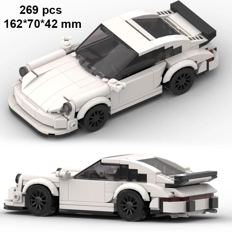 Technisches Auto Stadt Geschwindigkeit Sport MOC Kreatives Rennauto Bausteine Garage Auto Rennauto Auto Fahrzeug Spielzeug