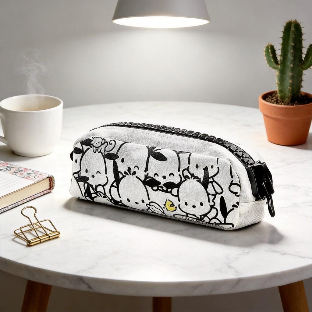 Canvas Pencil Case With Zipper Storage For Students And Office Use