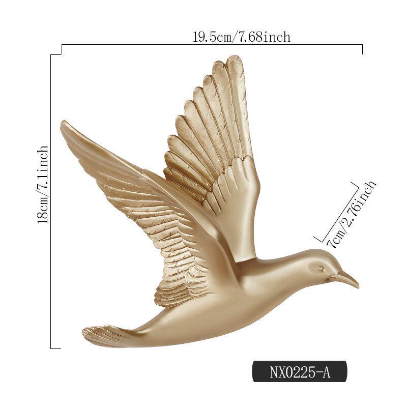 Europäischer dreidimensionaler Vogel-Wandschmuck Schwalbe Wandbehang Abstrakte Tierornamente Heimwanddekoration