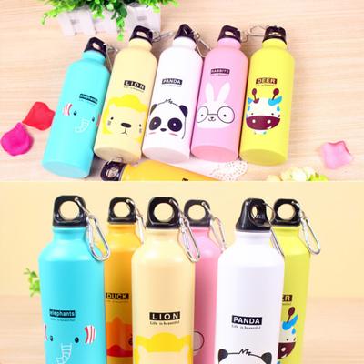 500ml Cartoon Animal Aluminum Portable Outdoor Travel Sport Running Water Bottle