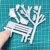 2pcs/set Bird Tree Die Cuts for Card Making, Park Chair Metal Cutting Dies, Metal Die Cutting Mold, Scrapbooking Dies, DIY Etched Embossing Stencil