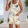 Womens Tank Top Romper Plus Size With Patch Pockets
