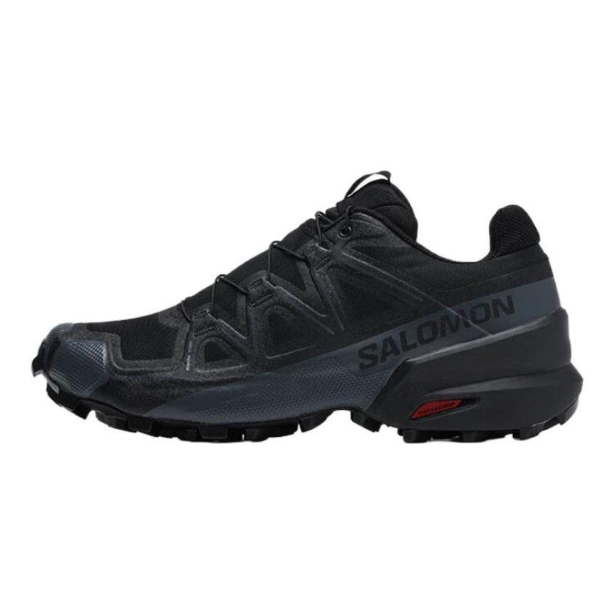 SALOMON Abrasion Resistant Breathable Low Top Running Shoes Men's Black Sneakers 475678